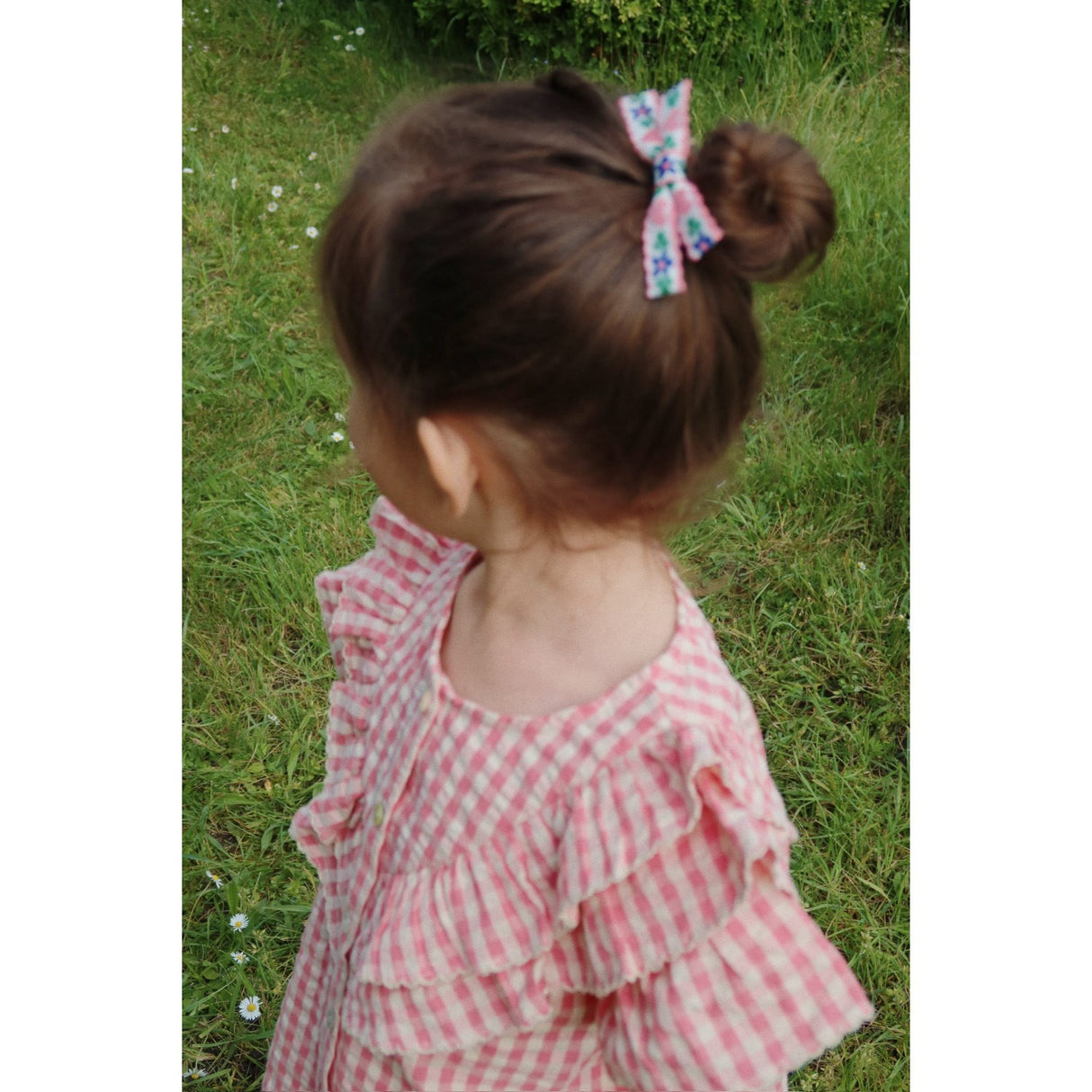 Konges Sløjd Flamingo Plume Check Kim Frill Ss Skjorta Gots