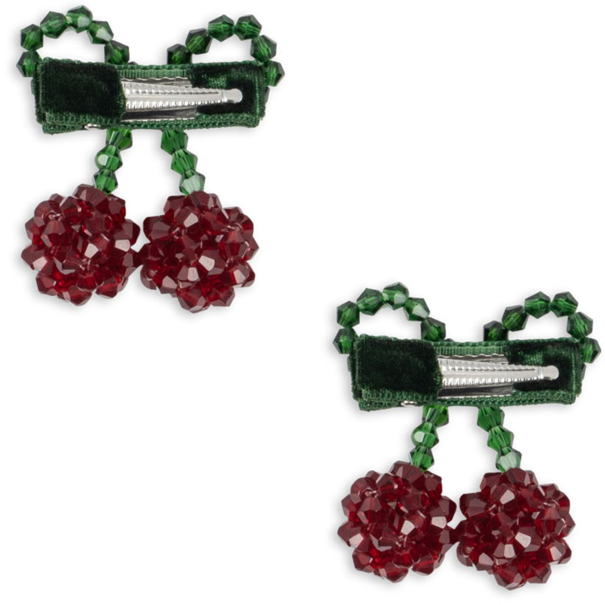 Konges Sløjd Red/Glitter 2 Pack Cherry Hårklämma