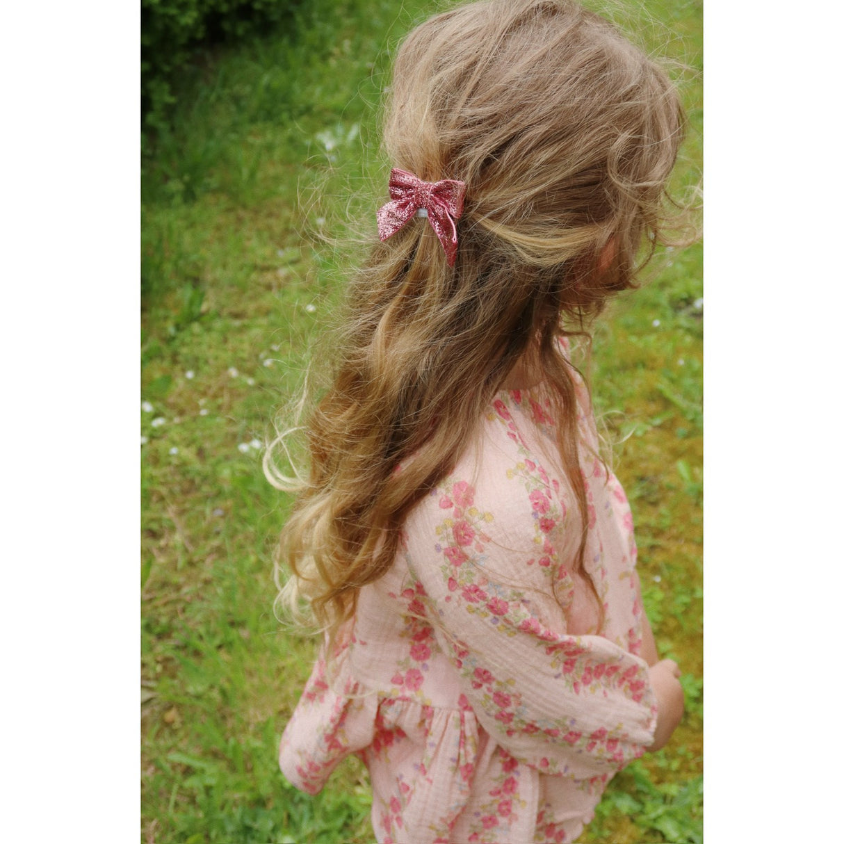 Konges Sløjd Pink Mix 4 Pack Glitter Rosett Hårklämmor