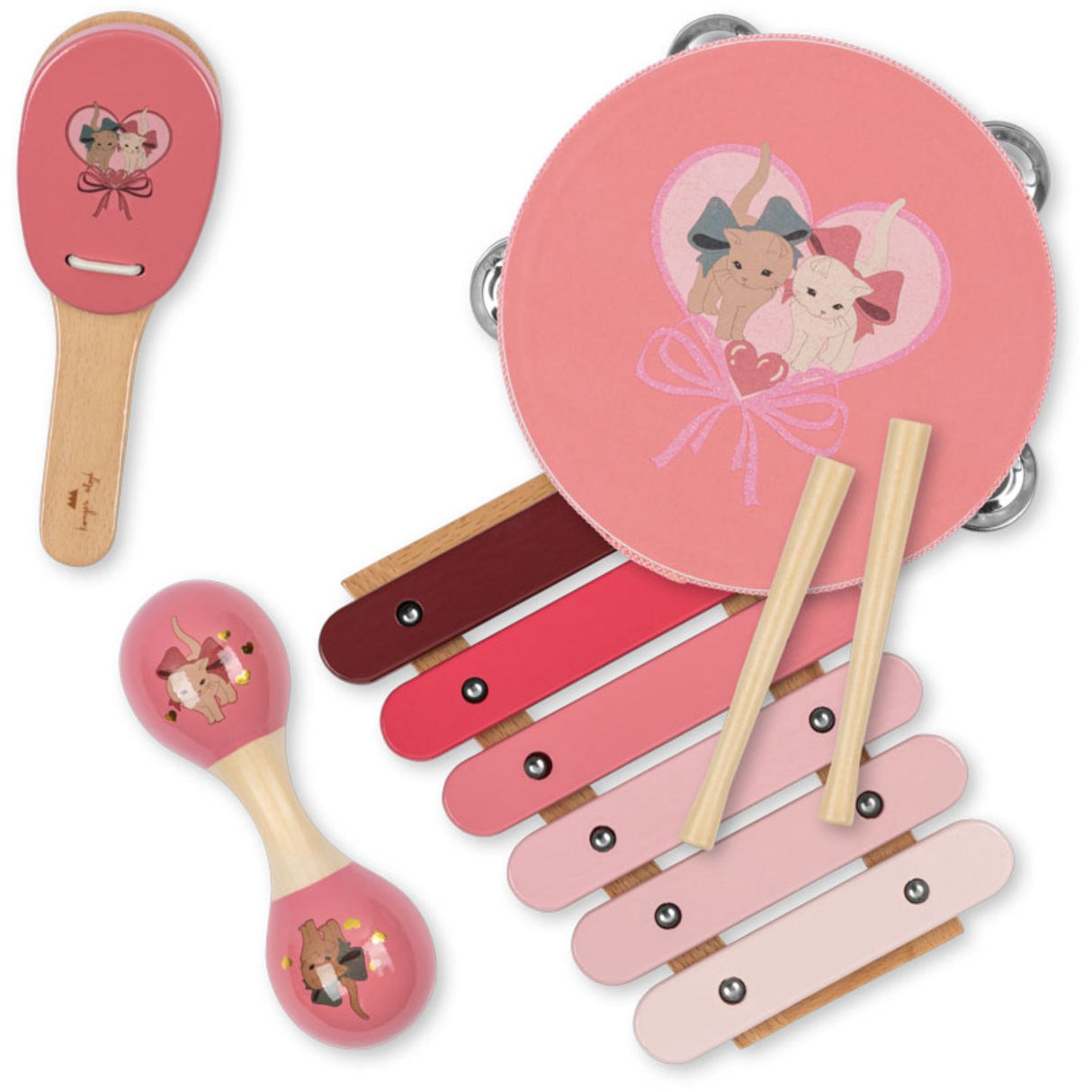 Konges Sløjd Rosett Kitty Wooden Musik Sets Fsc