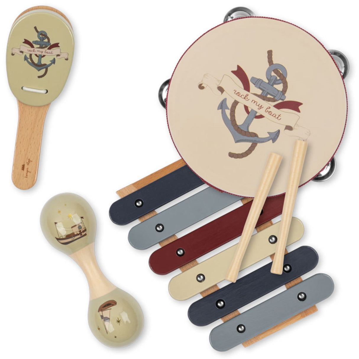 Konges Sløjd Dot/Sailor Wooden Musik Sets Fsc