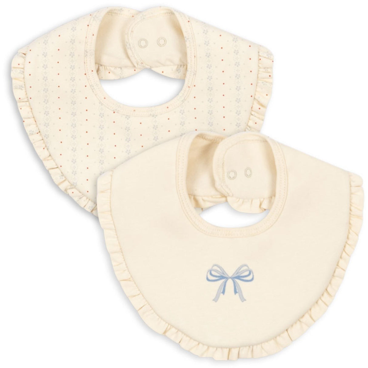 Konges Sløjd Fete De Fleur/Seedpearl Basic 2 Pack Frill Haklapp