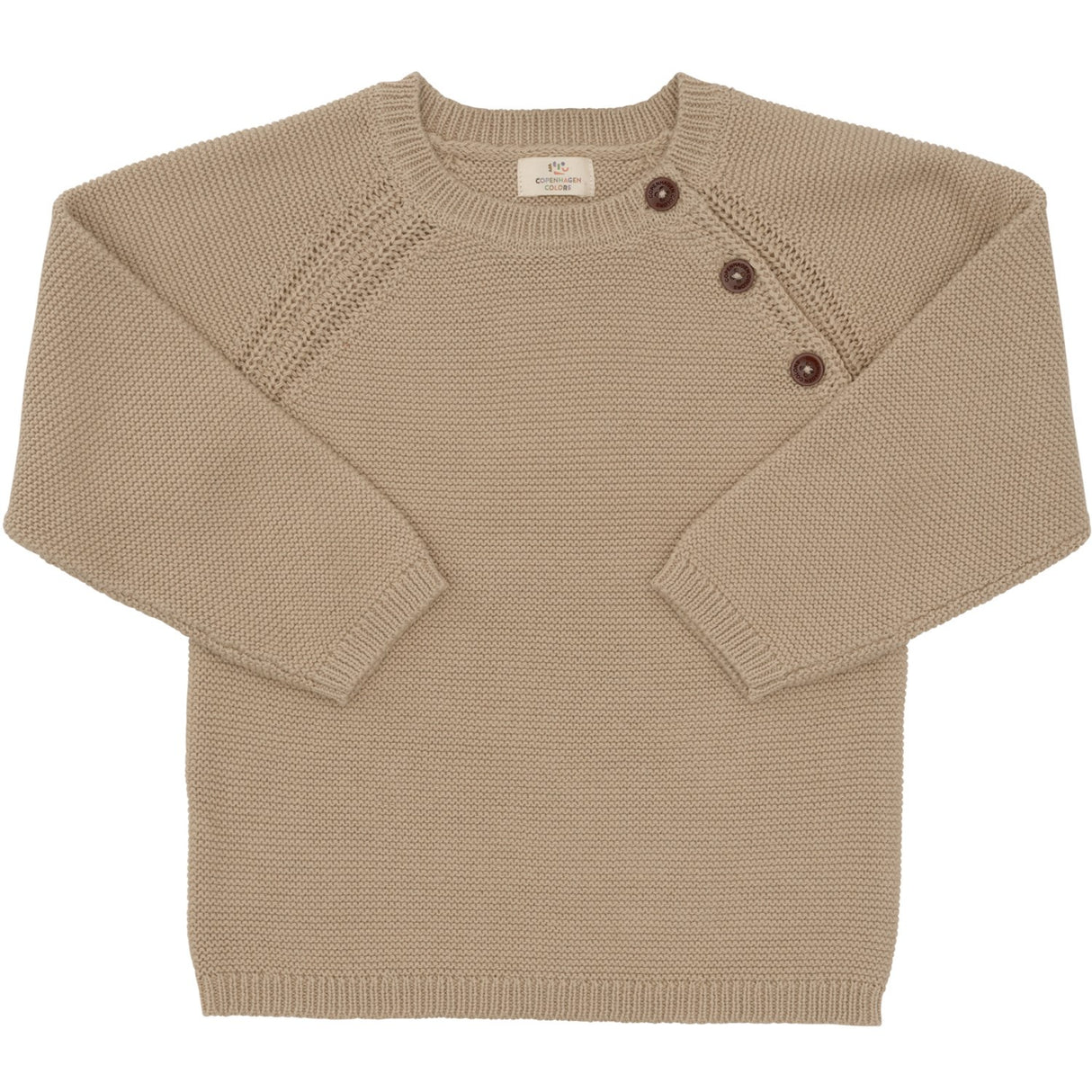 COPENHAGEN COLORS LT TAUPE Stickad PLAIN PULLOVER