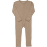 COPENHAGEN COLORS BEIGE RIB JERSEY Onesie