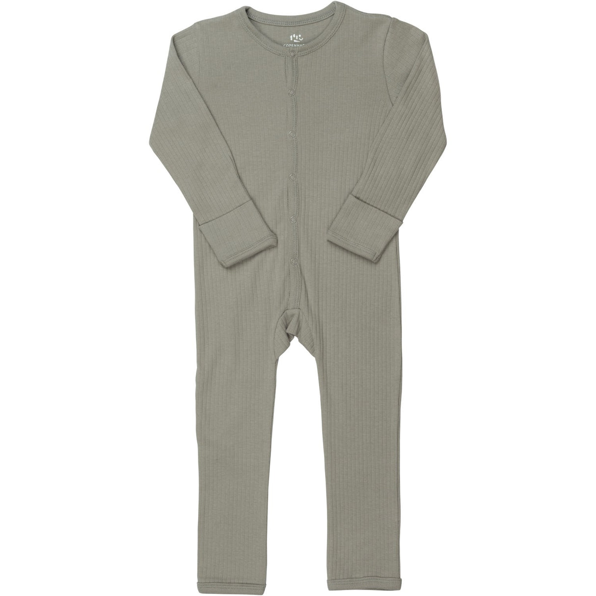 COPENHAGEN COLORS LT. GREY RIB JERSEY Onesie