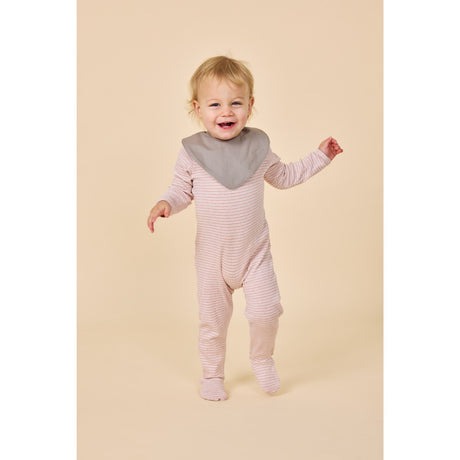 COPENHAGEN COLORS SOFT PINK STRIPE STRIPED Onesie W. BACK OPENING