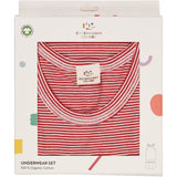 COPENHAGEN COLORS RED/CREAM STRIPE STRIPED BOY Underkläder Set