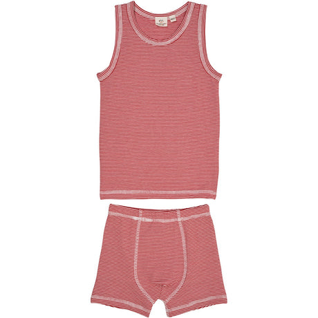 COPENHAGEN COLORS RED/CREAM STRIPE STRIPED BOY Underkläder Set