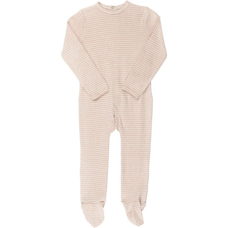 COPENHAGEN COLORS SOFT PINK STRIPE STRIPED Onesie W. BACK OPENING