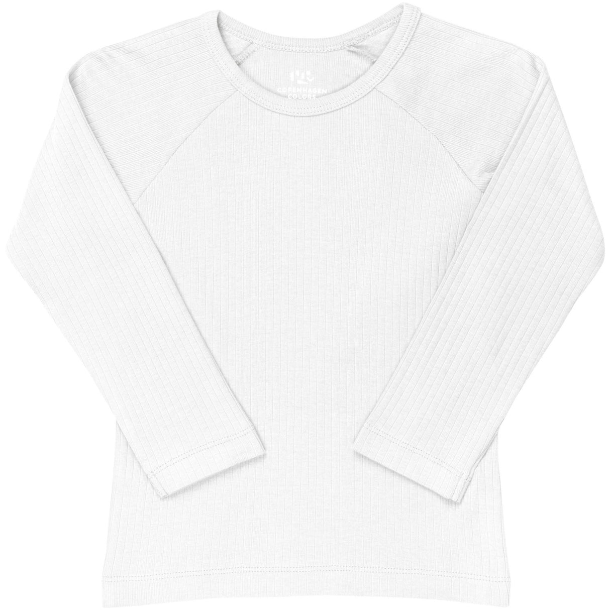 COPENHAGEN COLORS WHITE RIB JERSEY CLASSIC LONGSLEEVE Skjorta