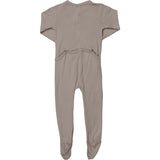 COPENHAGEN COLORS LT. GREY RIB JERSEY Onesie W. BACK OPENING