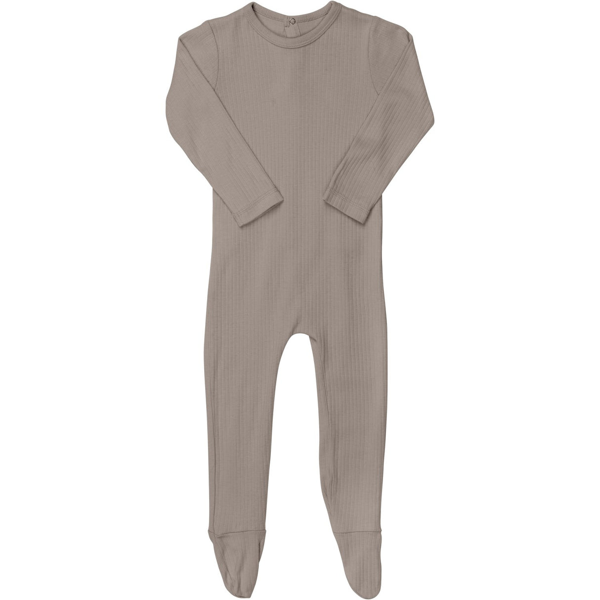 COPENHAGEN COLORS LT. GREY RIB JERSEY Onesie W. BACK OPENING