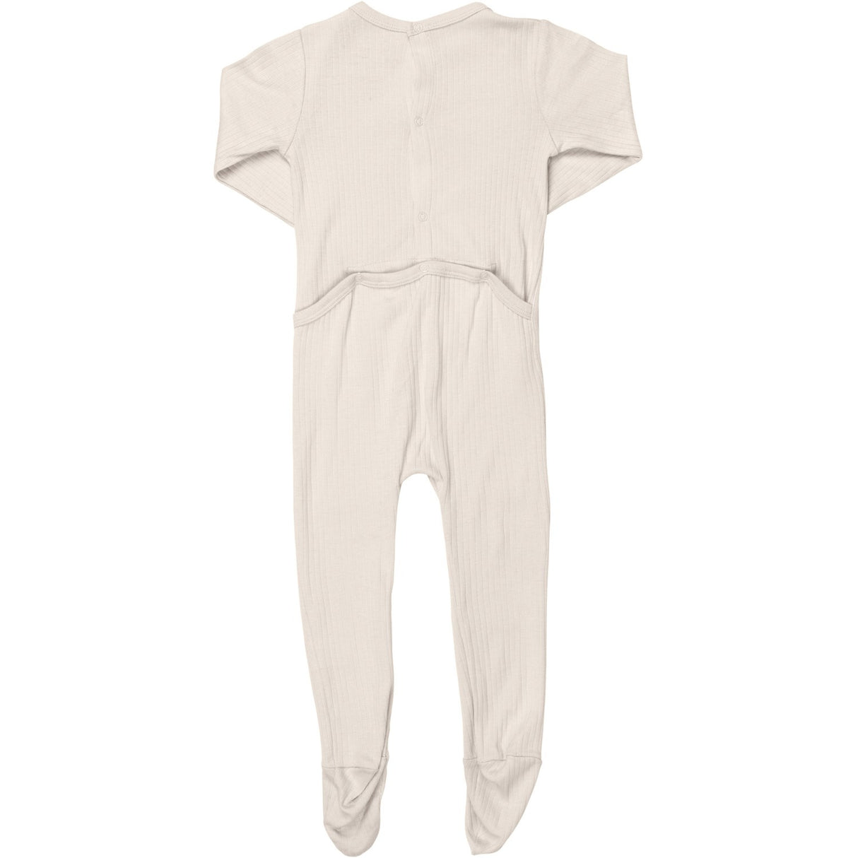 COPENHAGEN COLORS CREAM RIB JERSEY Onesie W. BACK OPENING