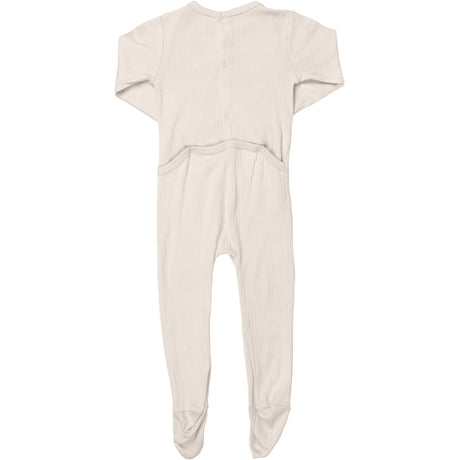 COPENHAGEN COLORS CREAM RIB JERSEY Onesie W. BACK OPENING