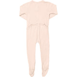 COPENHAGEN COLORS SOFT PINK RIB JERSEY Onesie W. BACK OPENING