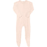 COPENHAGEN COLORS SOFT PINK RIB JERSEY Onesie W. BACK OPENING