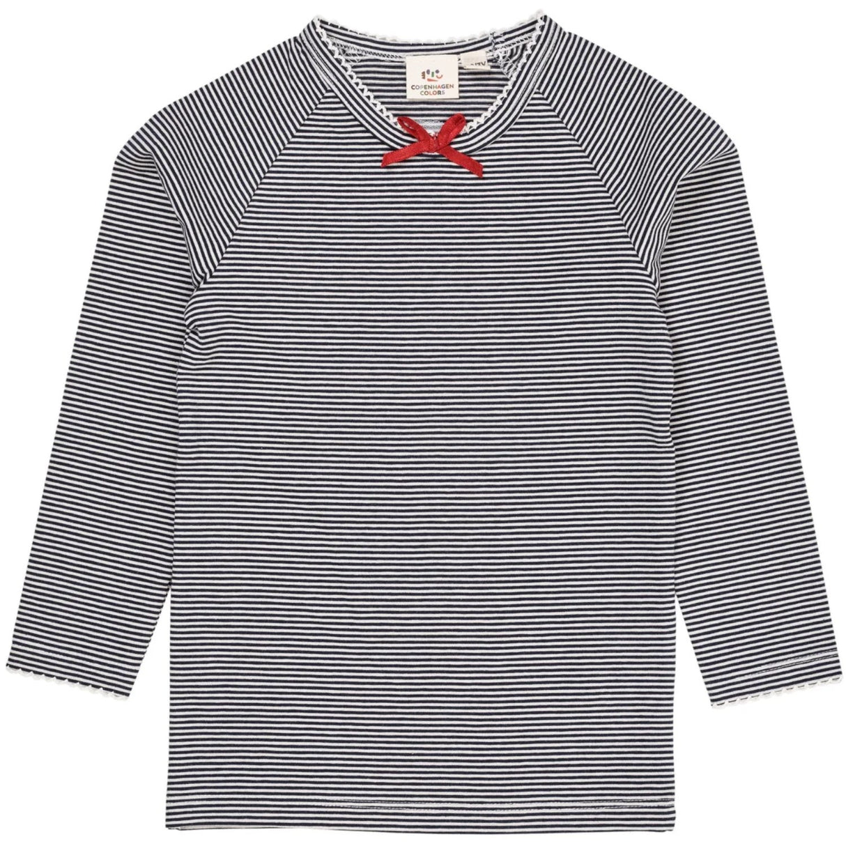 COPENHAGEN COLORS NAVY/CREAM STRIPE STRIPED LS TEE W. Rosett