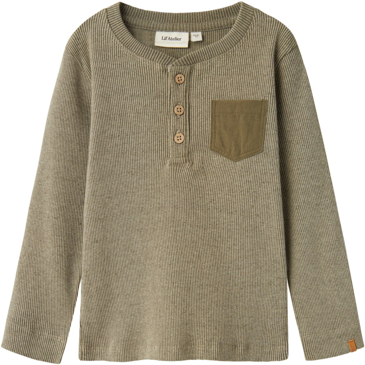 Lil'Atelier Moss Gray Barbar Slim Blus