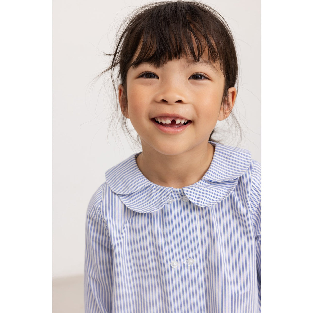 MarMar Poplin Bolich Blue Strips Talea Skjorta