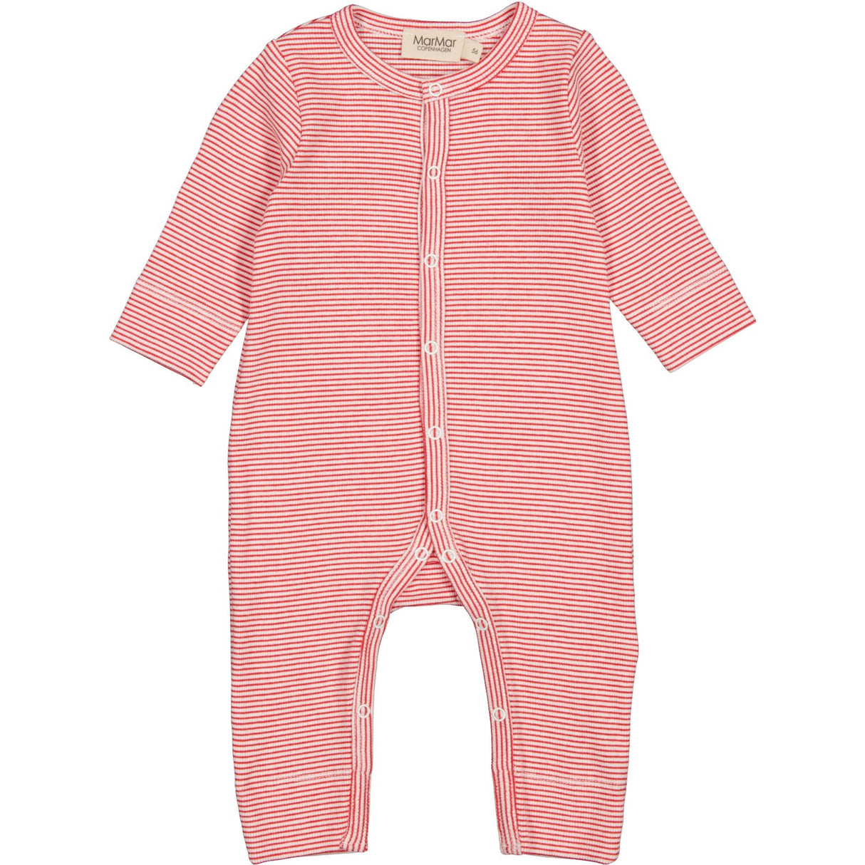 MarMar Modal Fine Rib Red Stripe Rukana Romper