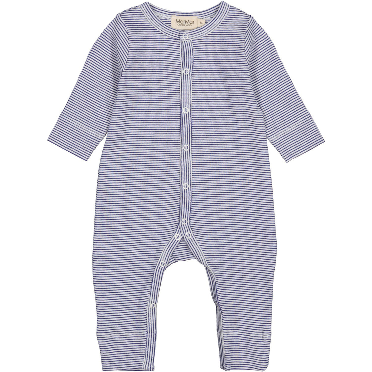 MarMar Modal Fine Rib Blue Stripe Rukana Romper