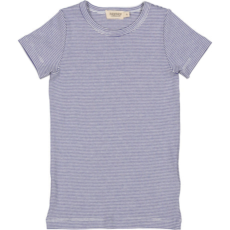 MarMar Modal Fine Rib Blue Stripe Tago T-Skjorta