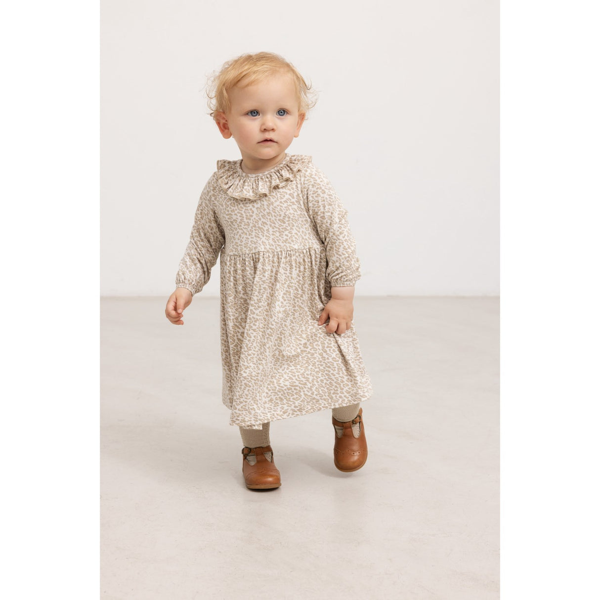 MarMar Leopard Beige Leo Diora Frill Klänning