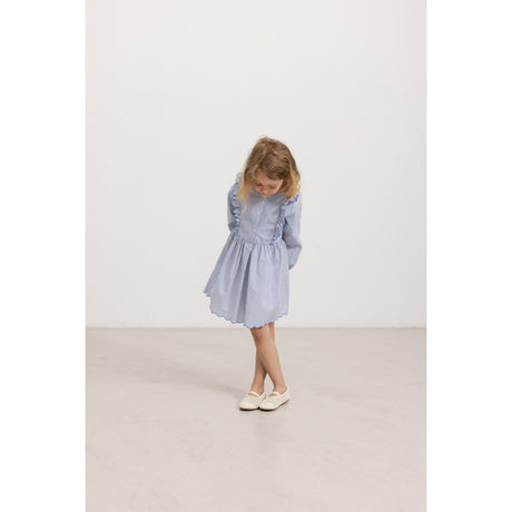 MarMar Poplin Bolich Blue Strips Deidra LS Klänning