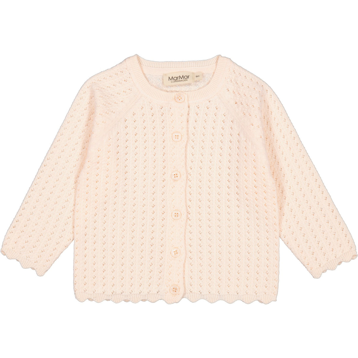 MarMar Cotton Knit Pointelle Soft Rosa Totti Cardigan Knitwear