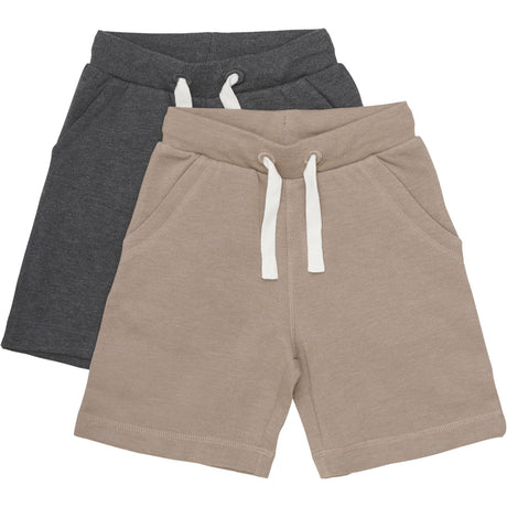 Minymo Fossil Basic 53 Sweat shorts 2-pack