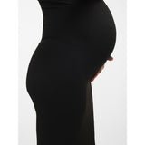 Vero Moda Maternity Black Isa Seamless Midi Rib Klänning Noos