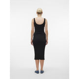 Vero Moda Maternity Black Isa Seamless Midi Rib Klänning Noos