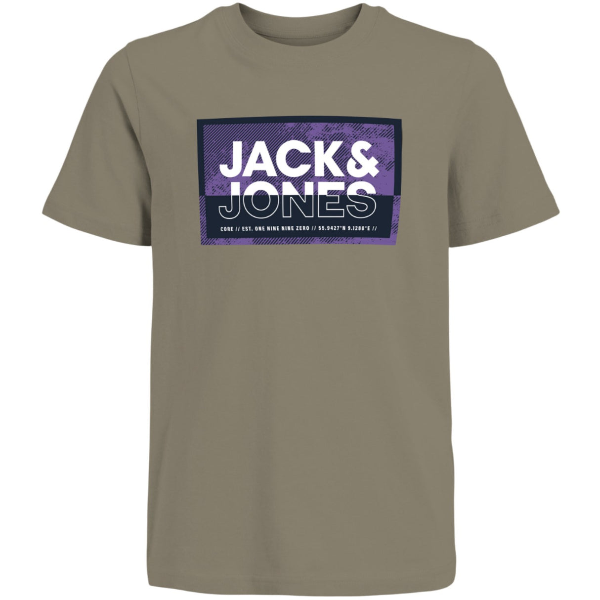 Jack & Jones Junior Silver Sage Cologan T-Shirt Crew Neck