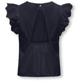 kids ONLY Black Lou Life Embroidery Topp