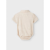 Lil'Atelier Bleached Sand Tarou Loose Skjorta Body