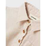 Lil'Atelier Bleached Sand Tarou Loose Skjorta Body