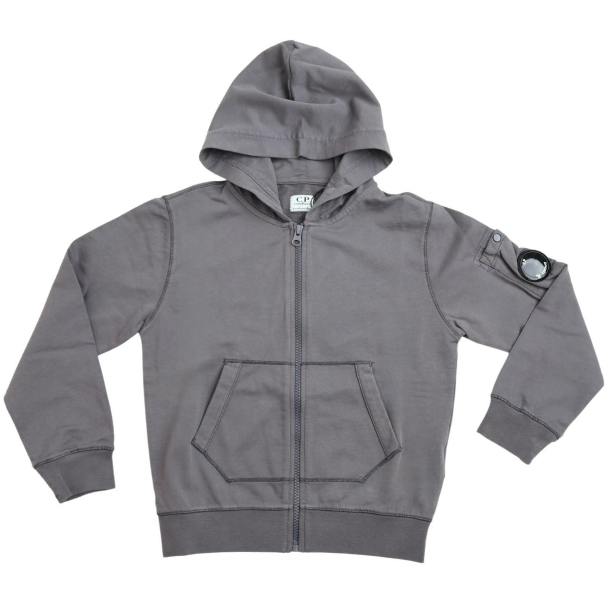 C.P. Company Anthracite Grey Zip Sweatshirt/Huva