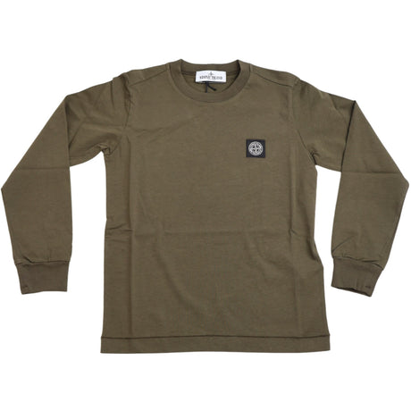 Stone Island Military Green Ls T-Skjorta