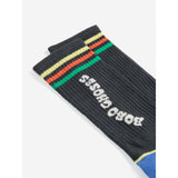 Bobo Choses Dark Grey Färg Block Lång Strumpor