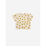Bobo Choses Beige Sunflower All Över Balloon Sleeve T-Shirt