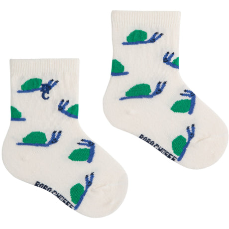 Bobo Choses Offwhite Funny Snail All Över Kort Strumpor