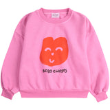 Bobo Choses Fuchsia Joyful Face Sweatshirt