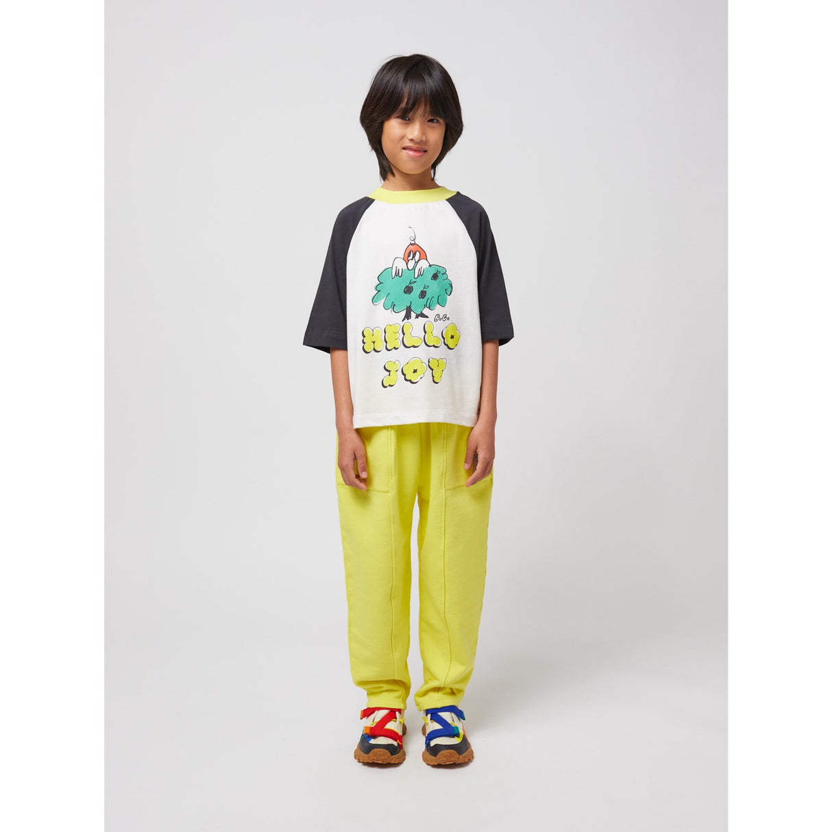 Bobo Choses Offwhite Hello Joy Ranglan Ärmar T-Shirt