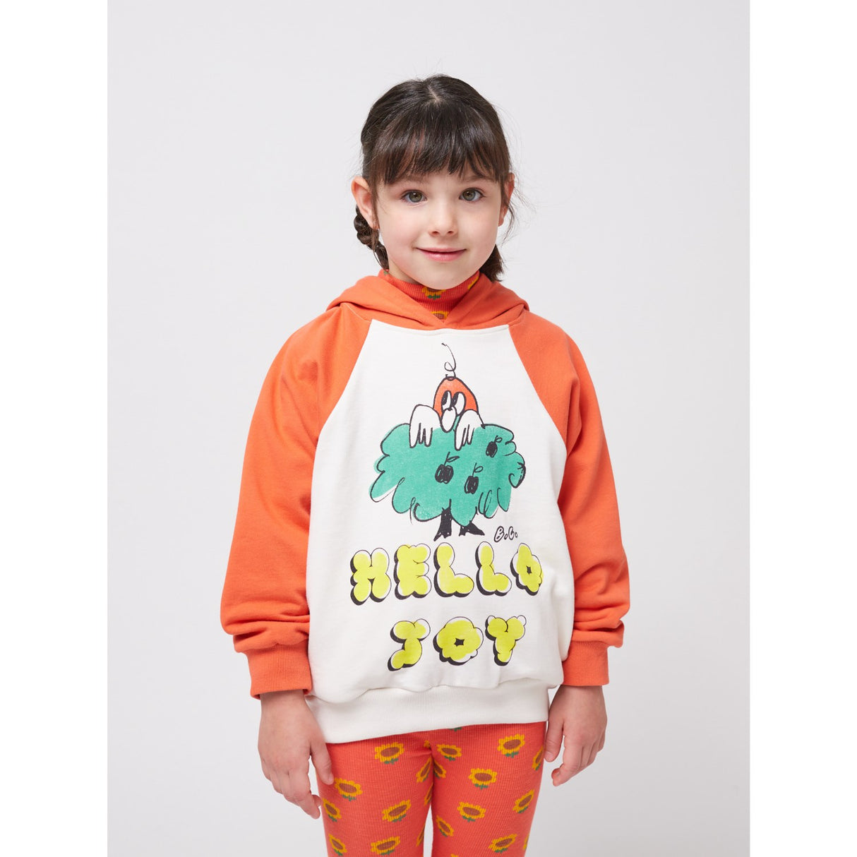 Bobo Choses Multicolor Hello Joy Ranglan Ärmar Hoodies