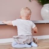 Gobabygo Sky Blue Crawling Strumpbyxar Organic Bomull