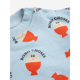Bobo Choses Ljus Blue Morning Egg All Över Sweatshirt