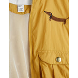 Mini Rodini Beige Dog Nylon Baseball Jacka Embroidery