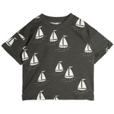 Mini Rodini Grey Sailing Boats AOP T-Shirt