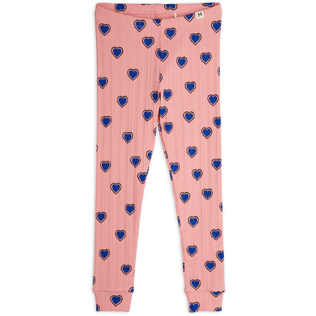 Mini Rodini Pink Outlined Hearts AOP Leggings