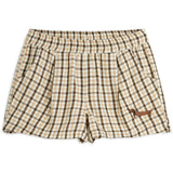 Mini Rodini Beige Gingham Woven Shorts